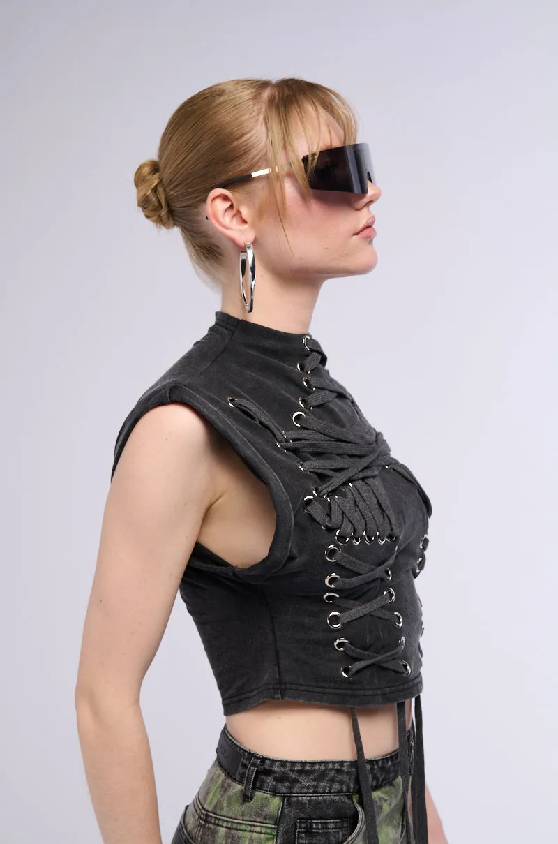 ABLE TO SEE ME STRAPPY TOP