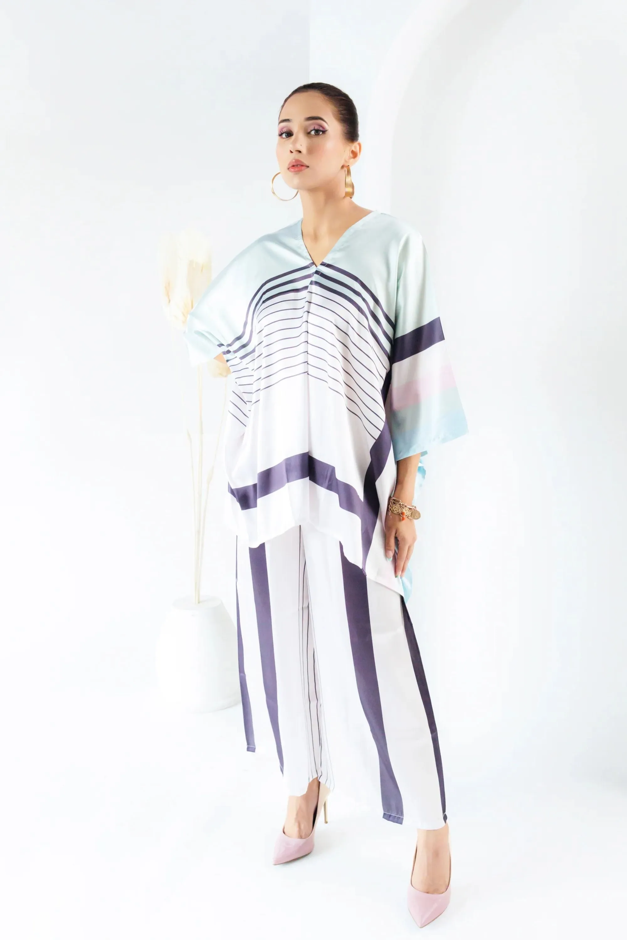 Airy Elegance Kaftan Coord Set