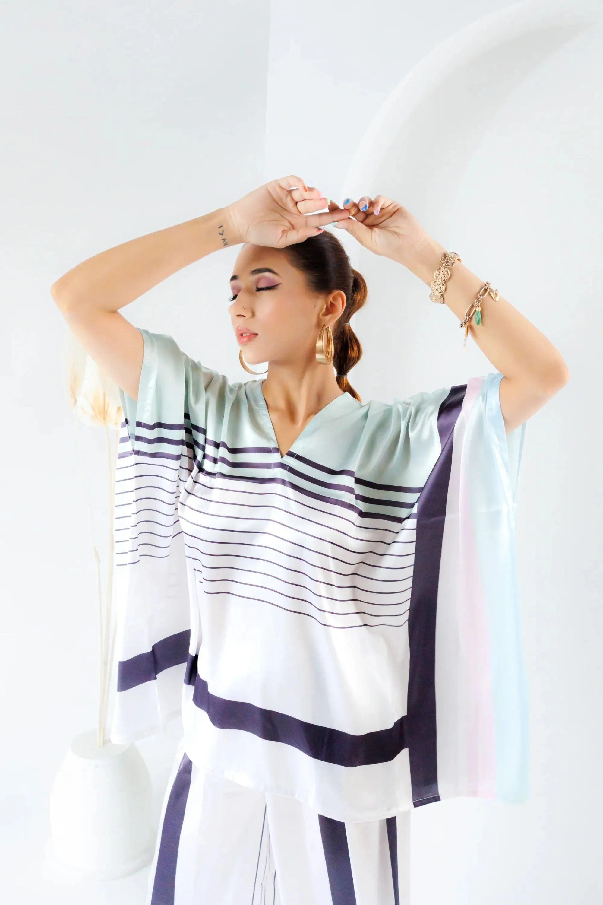 Airy Elegance Kaftan Coord Set