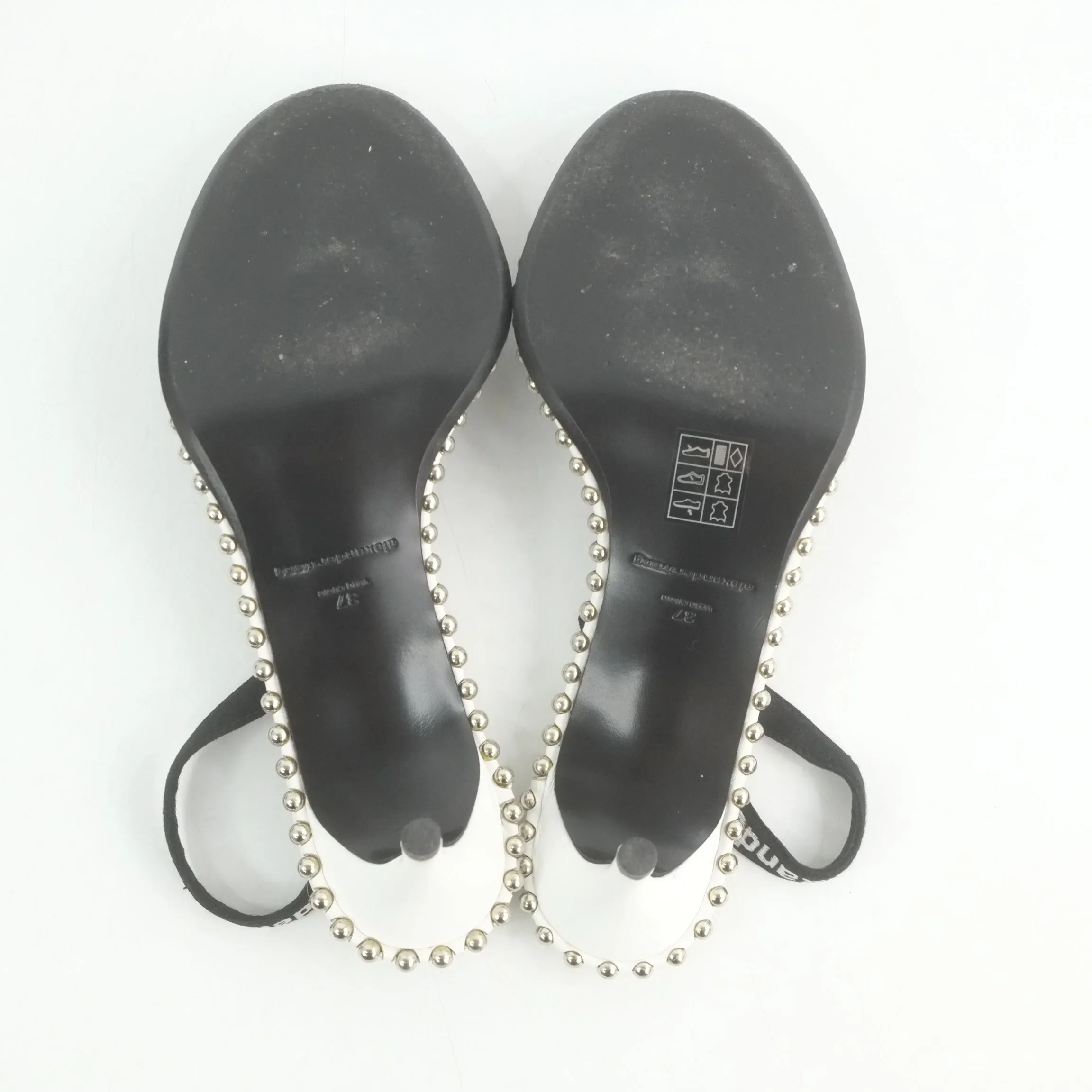 Alexander Wang Sandals Sling Back White Black 37