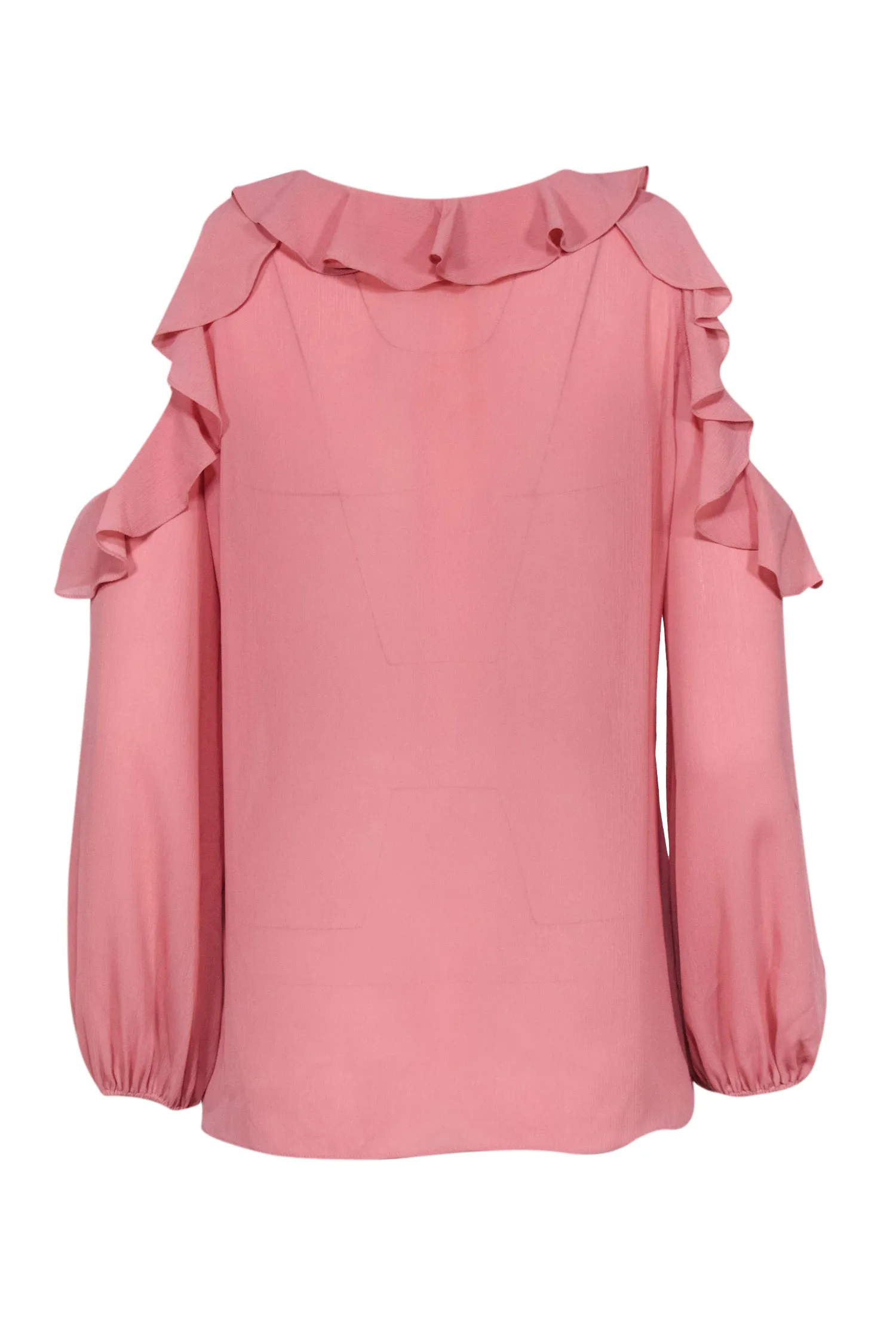 Alice & Olivia - Rose Cold-Shoulder Long Sleeve Blouse Sz M