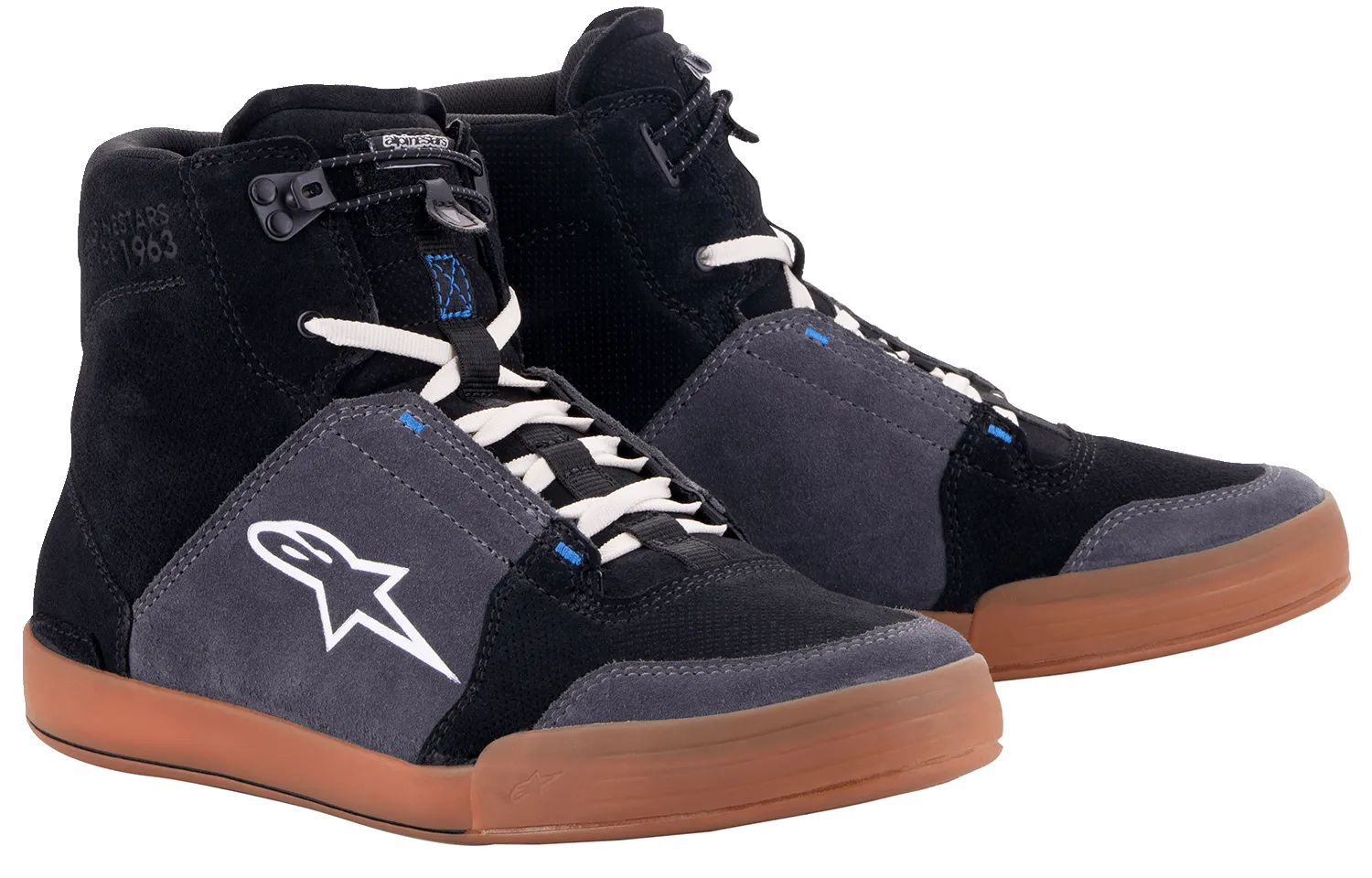 ALPINESTARS Chrome Shoes - Black/Asphalt/Gum Blue - US 8 251232211728