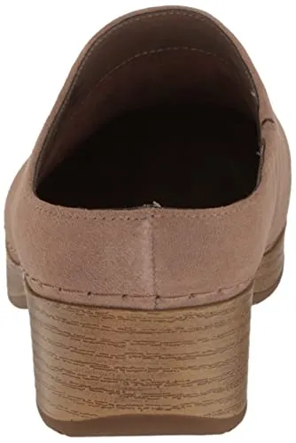 Bella Vita Women's Motto Slip on Clog, Almond Suede Leather, 7.5 Wide