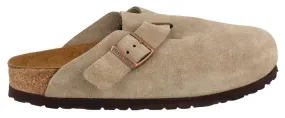 Birkenstock Unisex Boston Soft Footbed, Taupe Suede