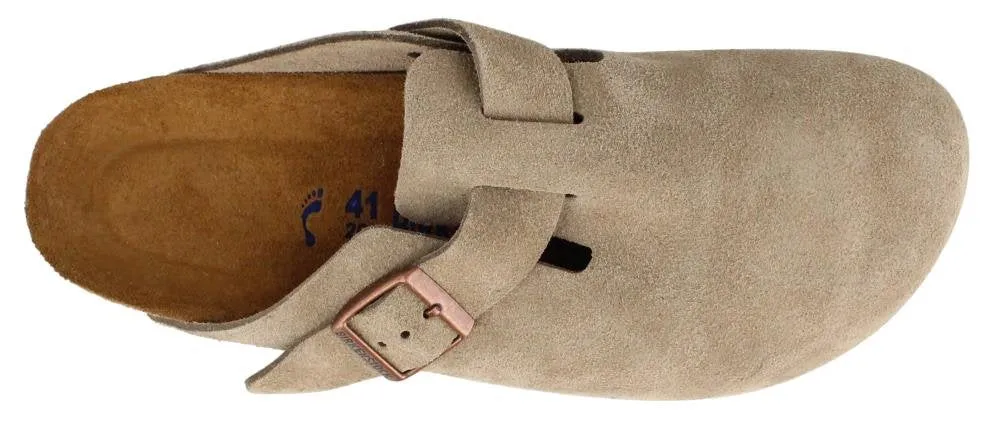 Birkenstock Unisex Boston Soft Footbed, Taupe Suede