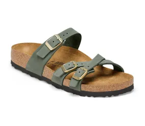 Birkenstocks Franca Nubuck Leather - Thyme