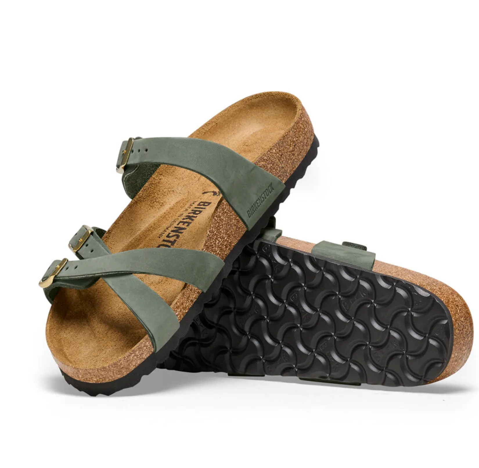 Birkenstocks Franca Nubuck Leather - Thyme