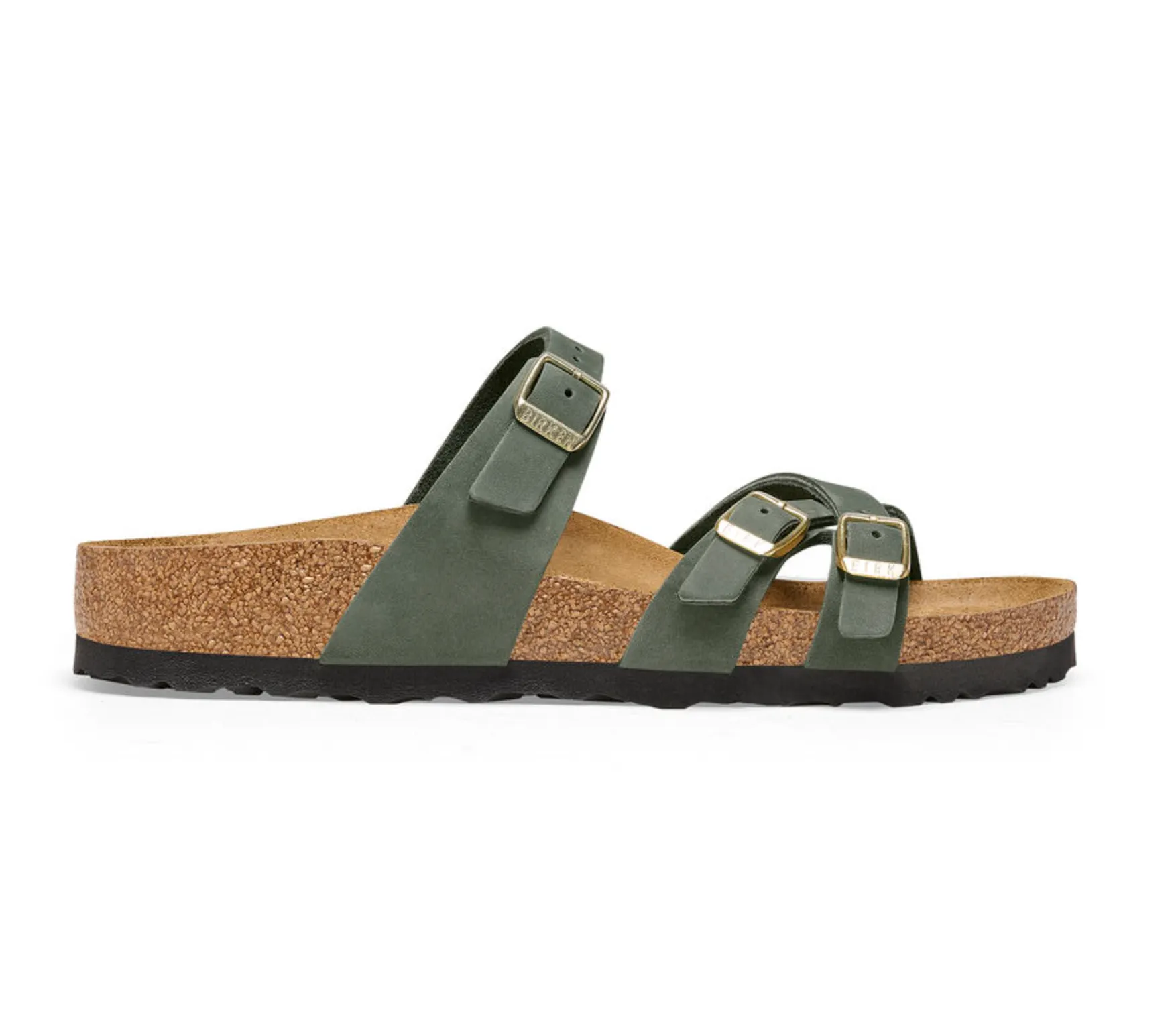 Birkenstocks Franca Nubuck Leather - Thyme