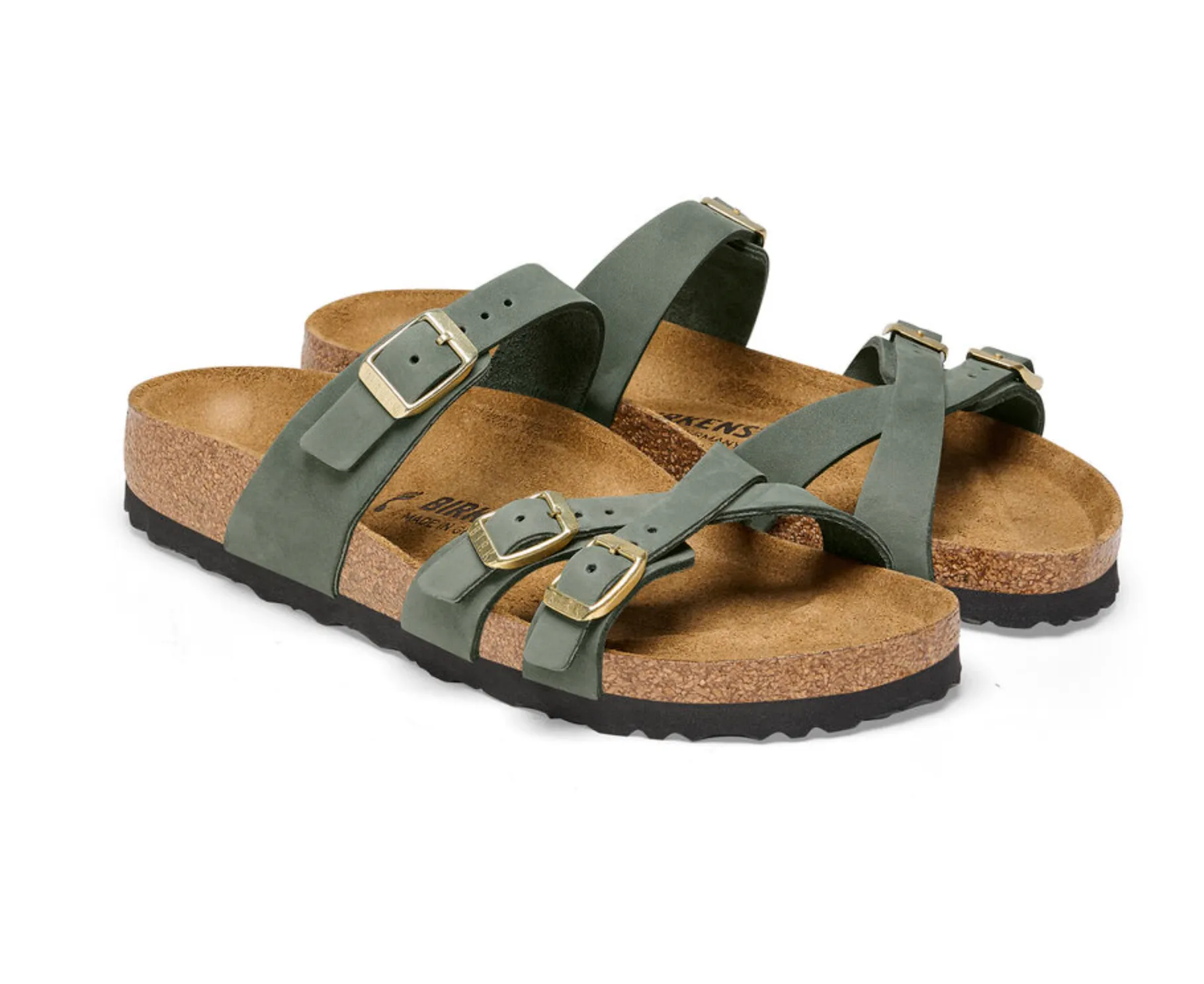 Birkenstocks Franca Nubuck Leather - Thyme