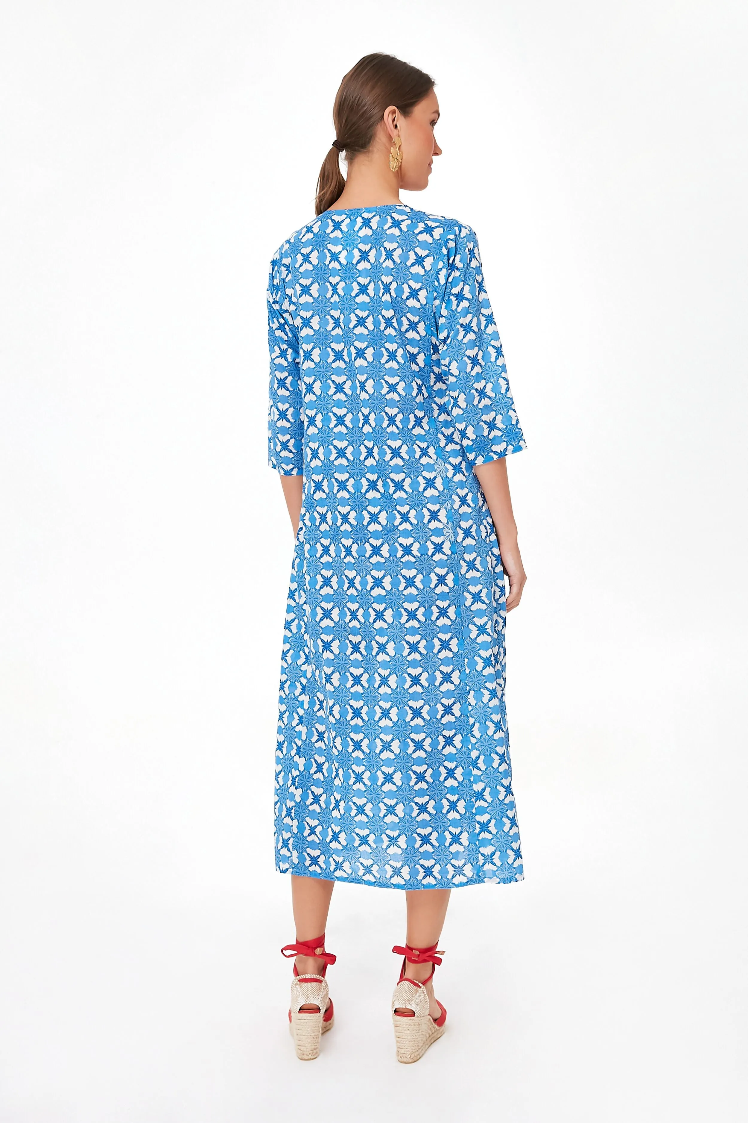 Blue Barbados Embroidered Long Kurta