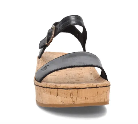 Born Women's Sari Black Leather Sandals BR0035503-BLK