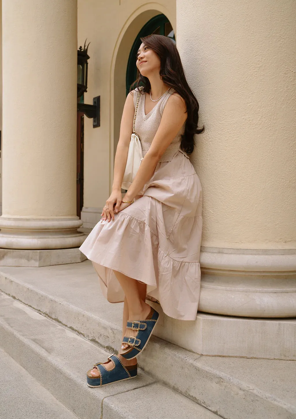 Bowie Platform Sandal Denim