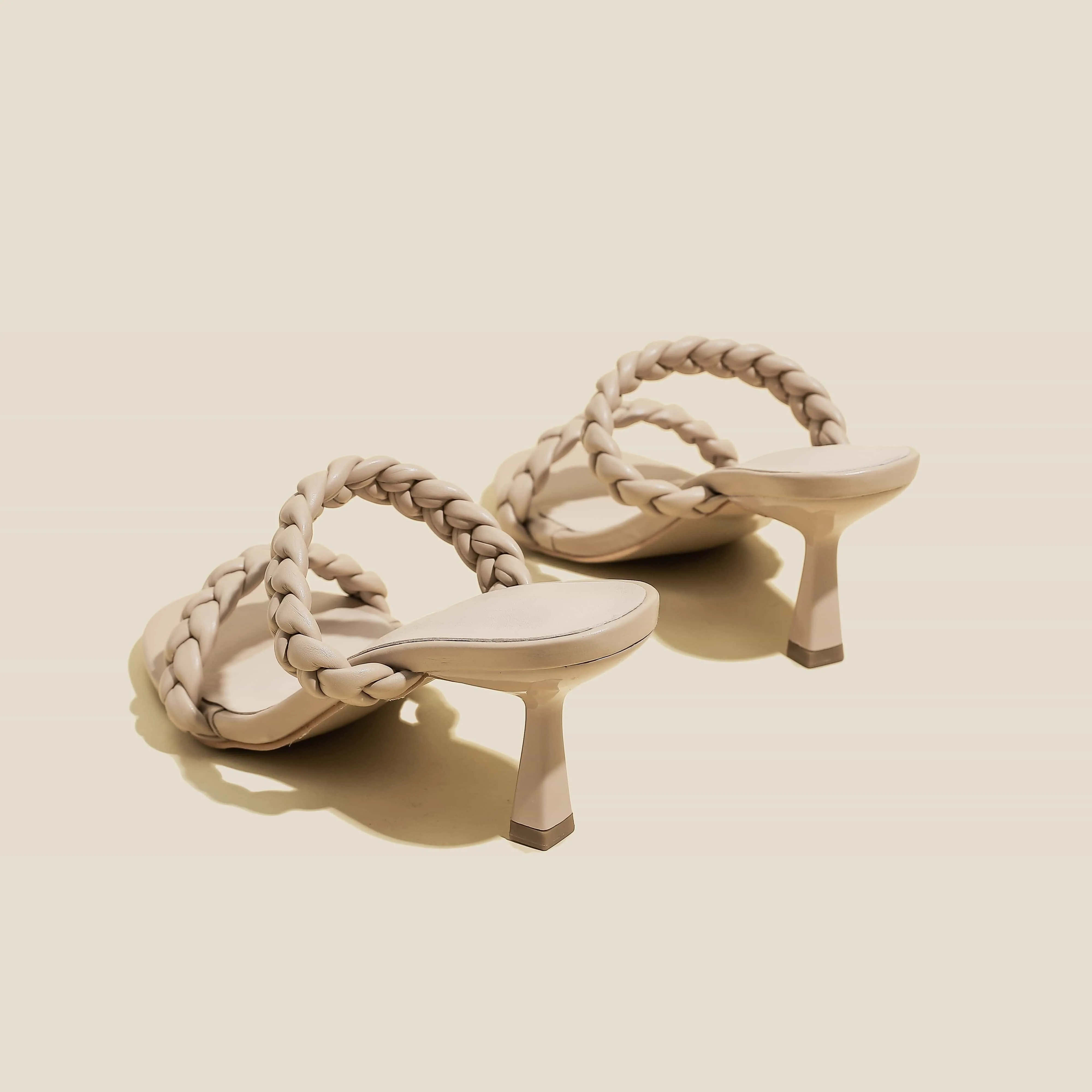Braided Design Heel Sandals