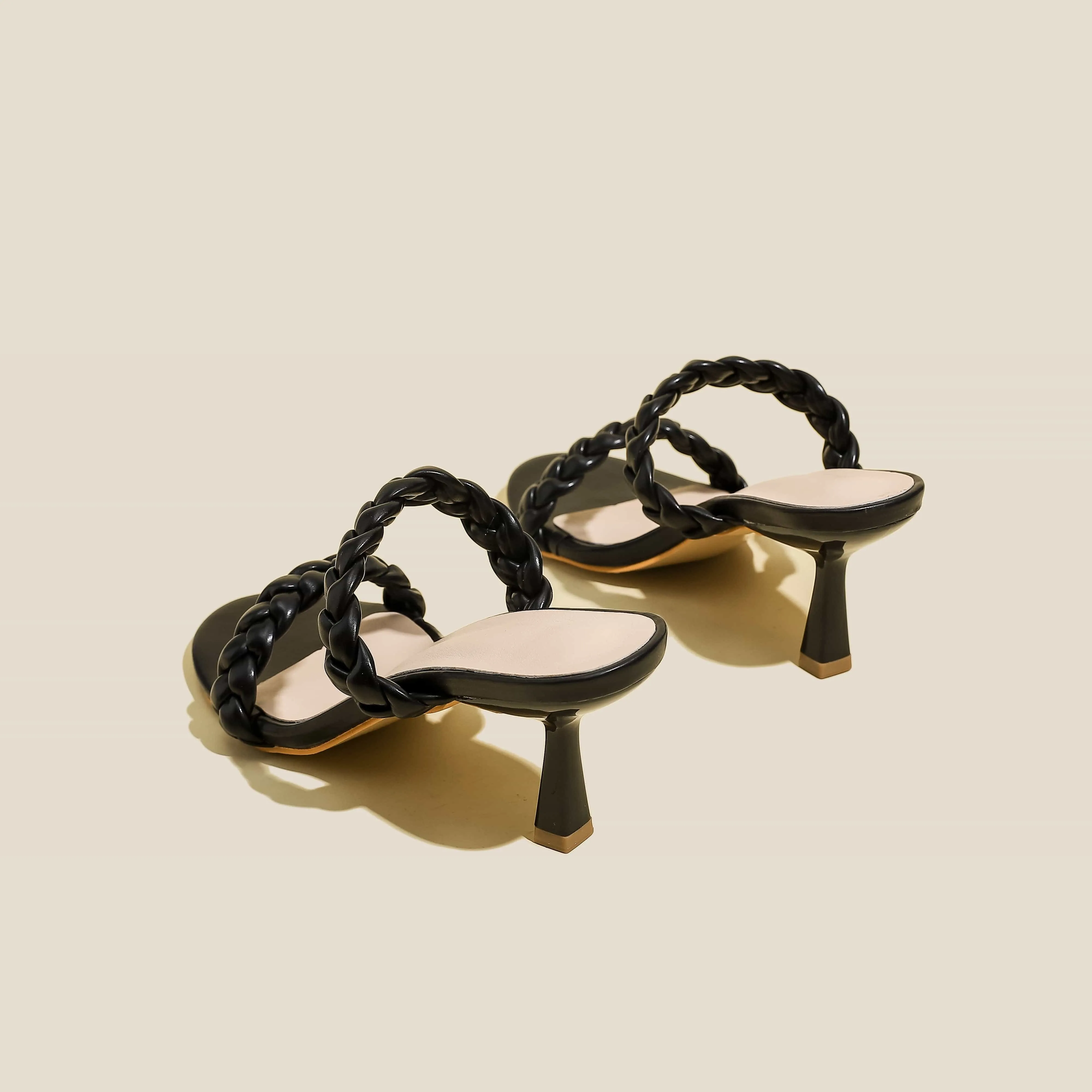 Braided Design Heel Sandals