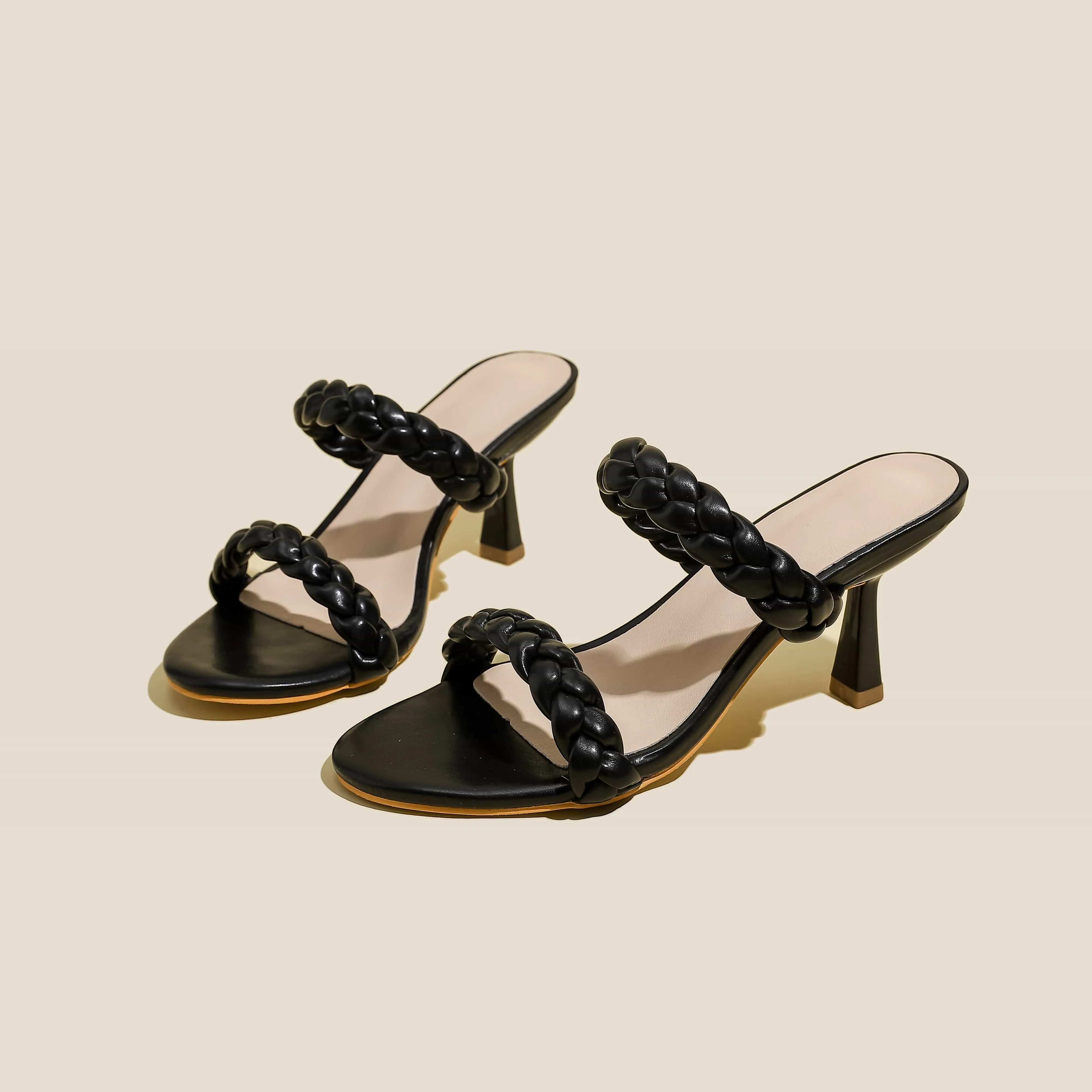 Braided Design Heel Sandals