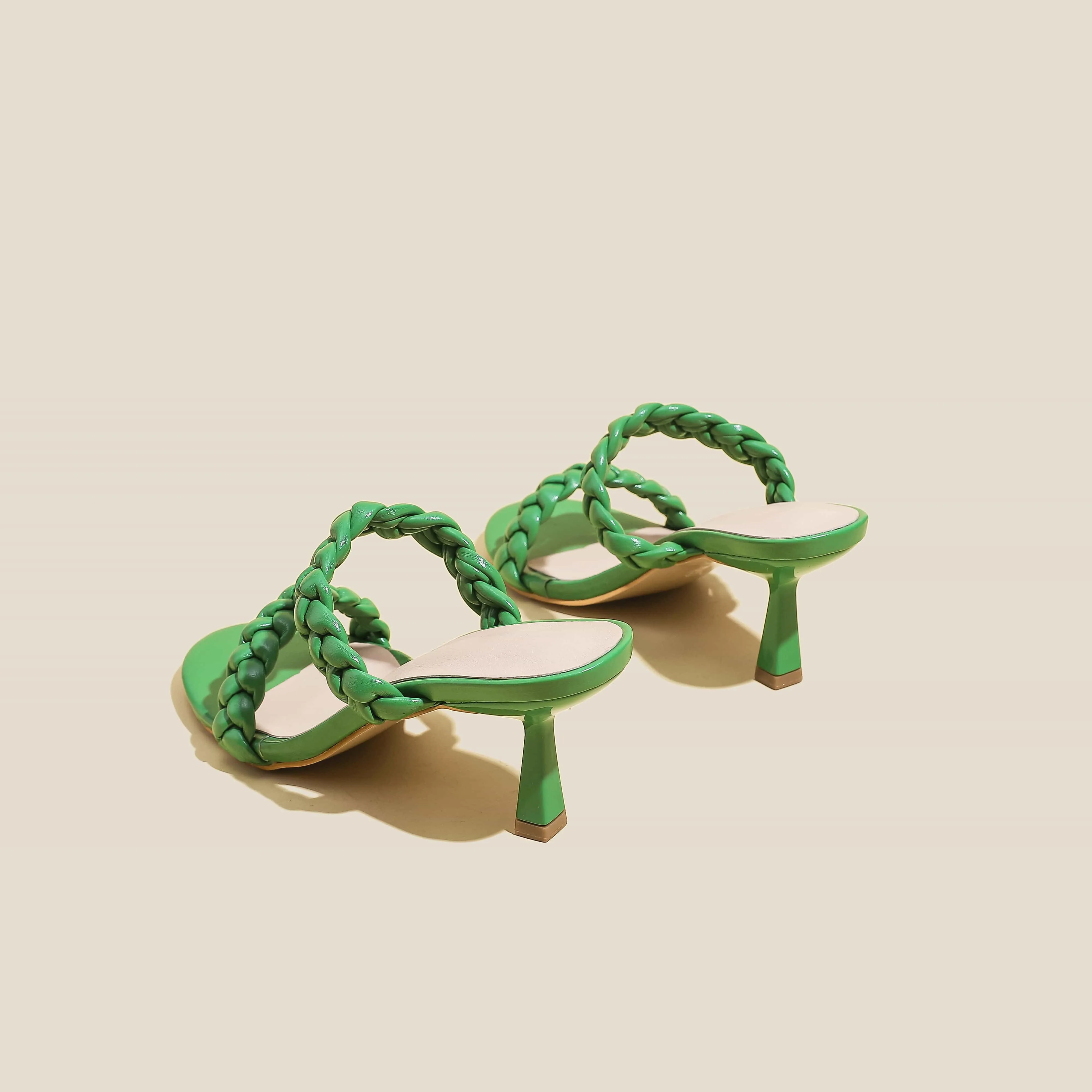 Braided Design Heel Sandals