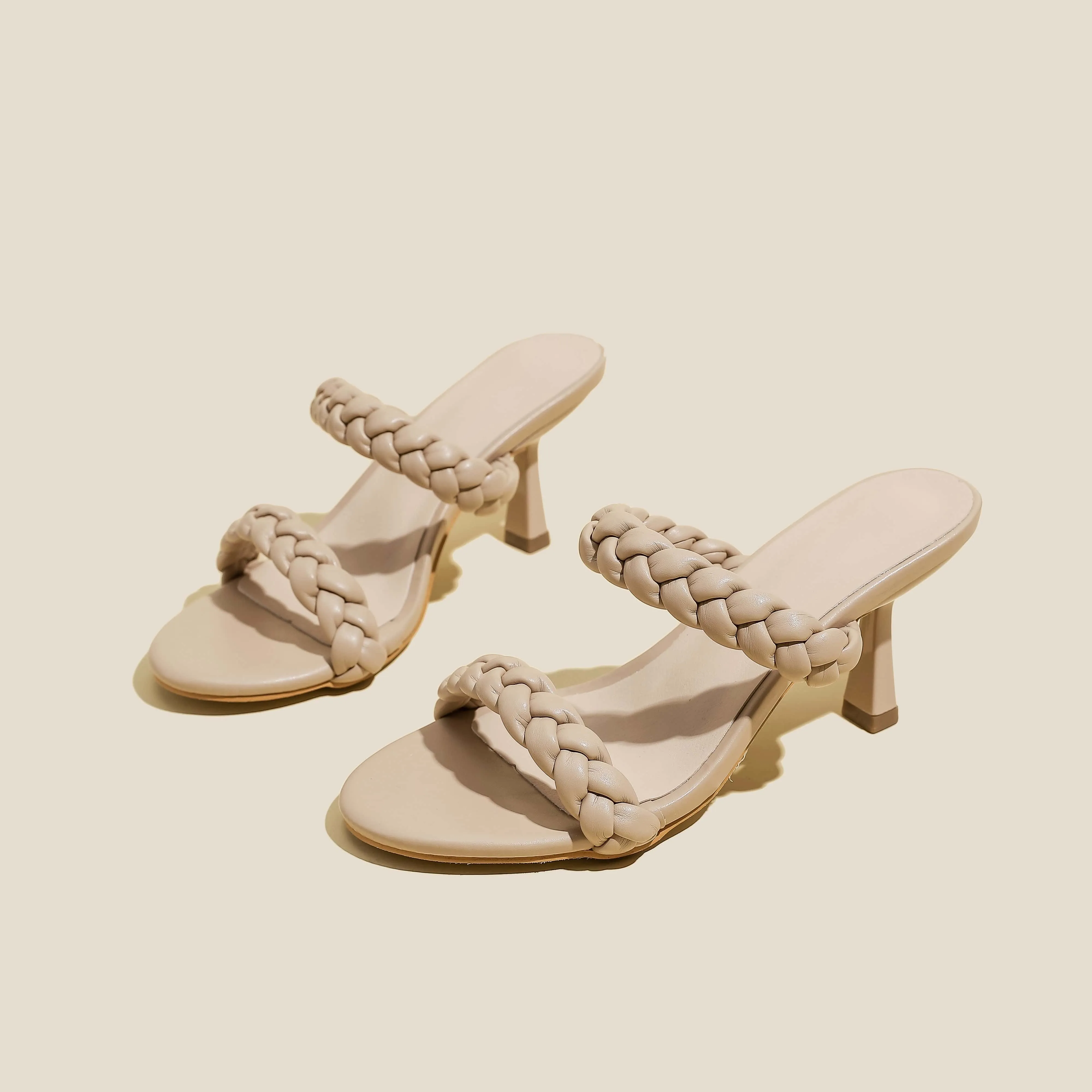 Braided Design Heel Sandals