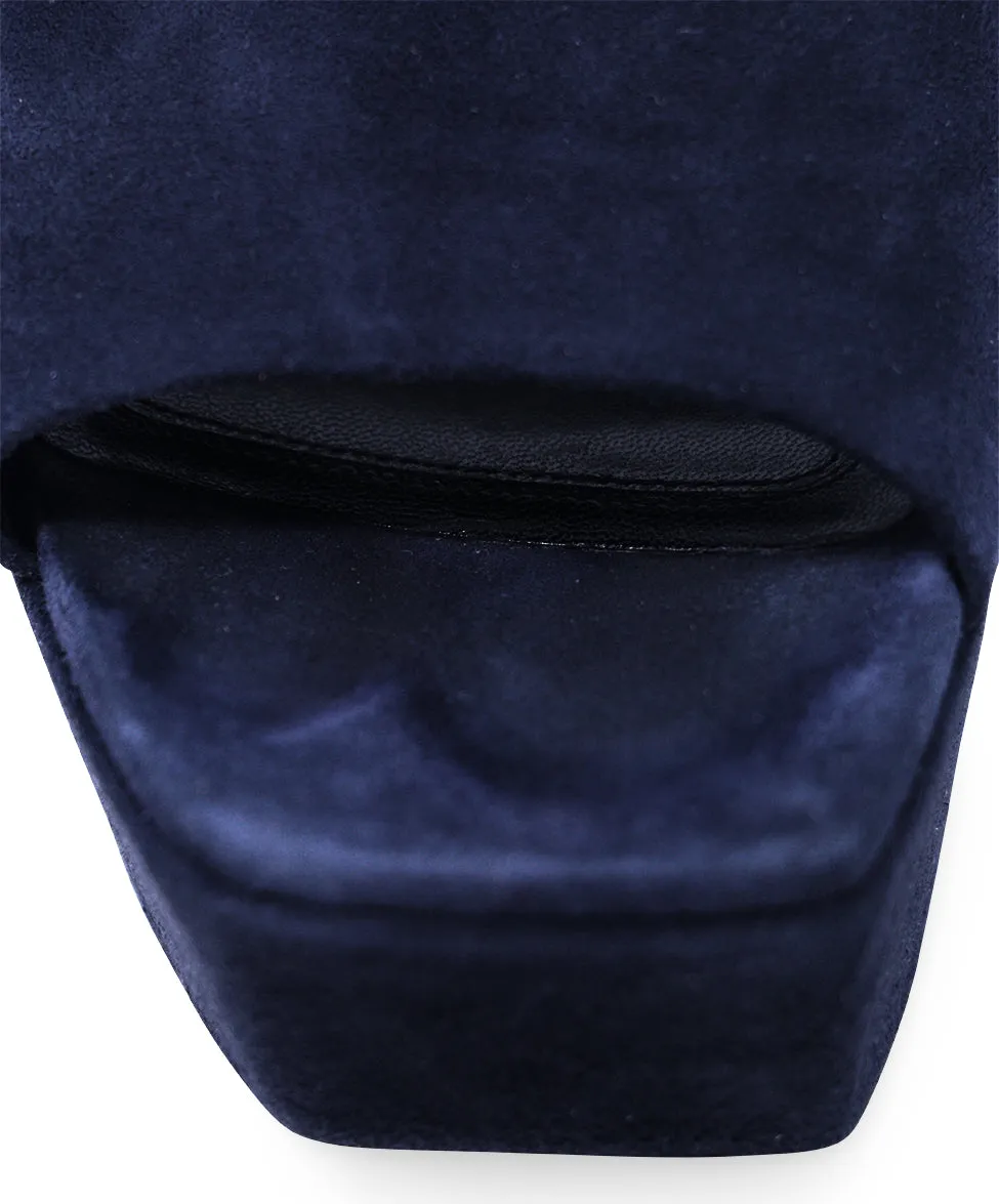 Celine Navy Suede Platform Sandals sz 9