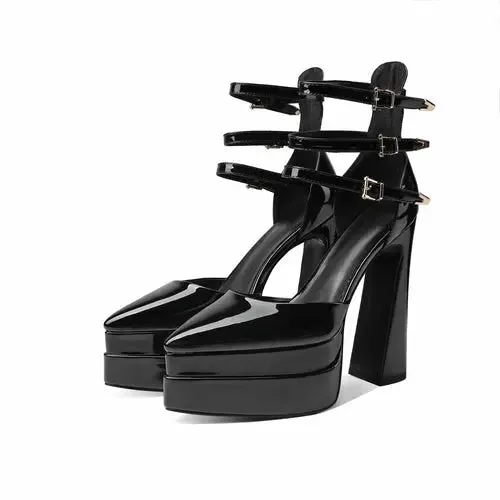 Chic Waterproof High Heel Sandals for Women with Elegant Pointed Design