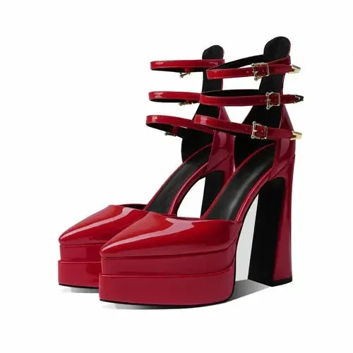 Chic Waterproof High Heel Sandals for Women with Elegant Pointed Design