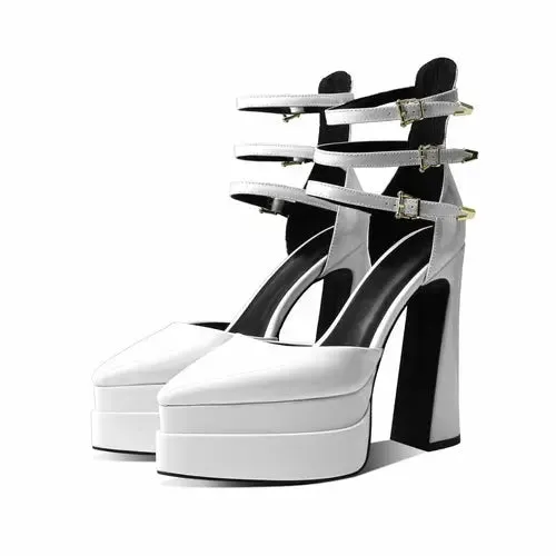 Chic Waterproof High Heel Sandals for Women with Elegant Pointed Design