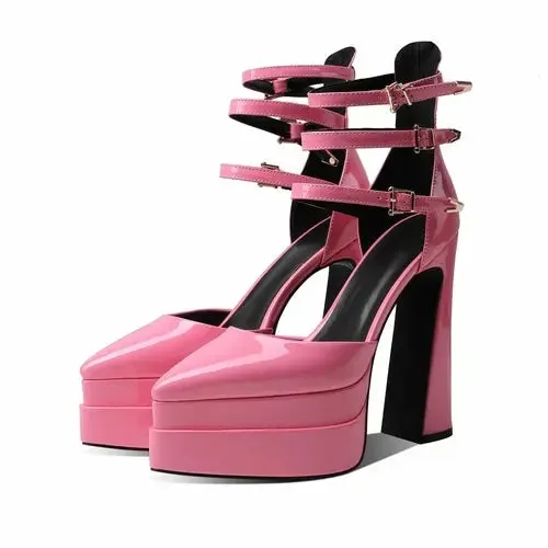 Chic Waterproof High Heel Sandals for Women with Elegant Pointed Design
