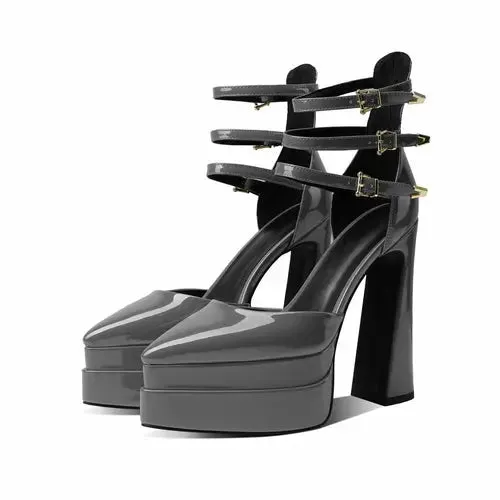 Chic Waterproof High Heel Sandals for Women with Elegant Pointed Design
