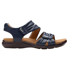 Clarks Kitly Ave Navy Leather Sandal (Women's)