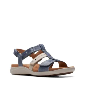 Clarks Women's Kitly Step Denim Sandals