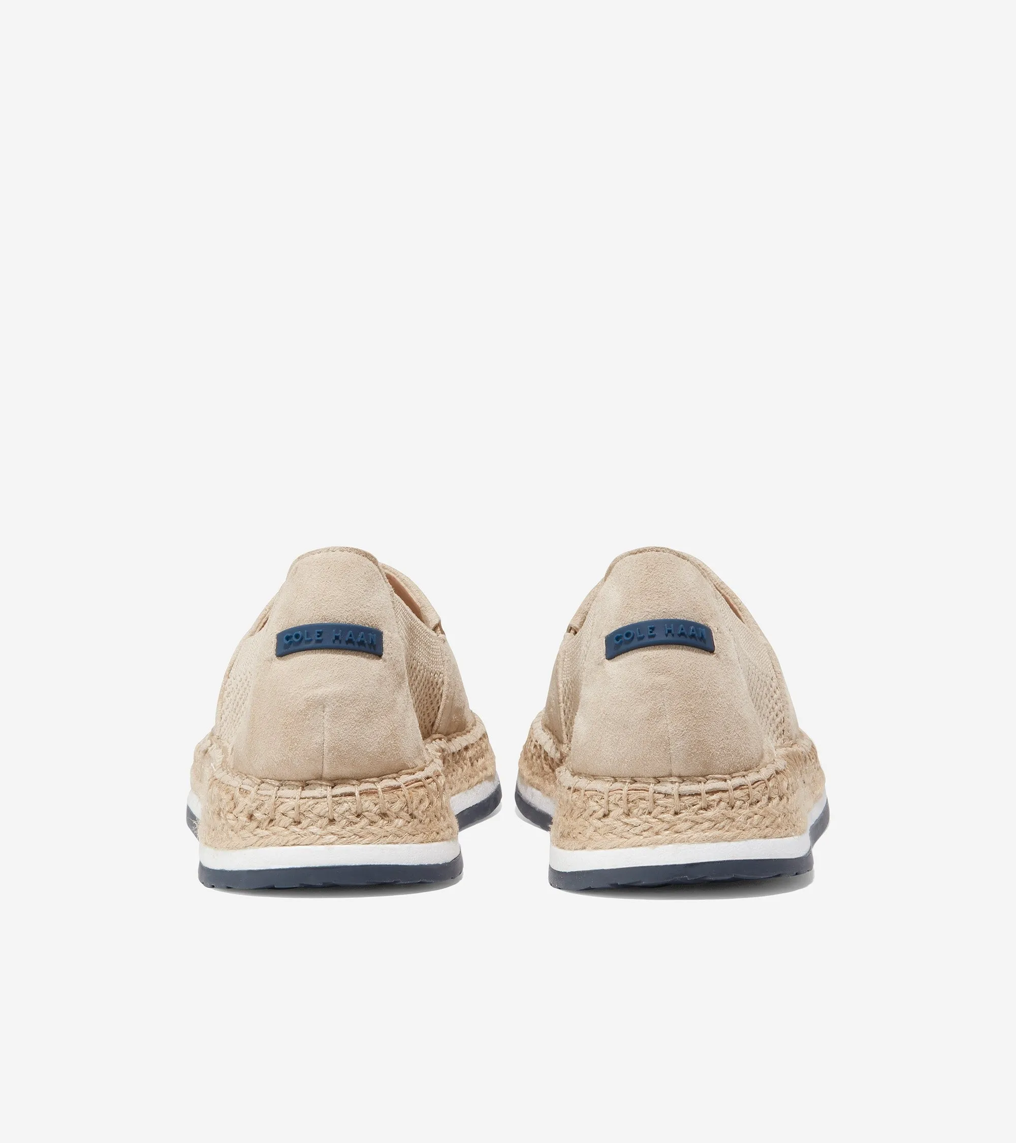 Cole Haan Cloudfeel Espadrille Sesame Suede Slip On Cap Toe Flat Loafers Shoes