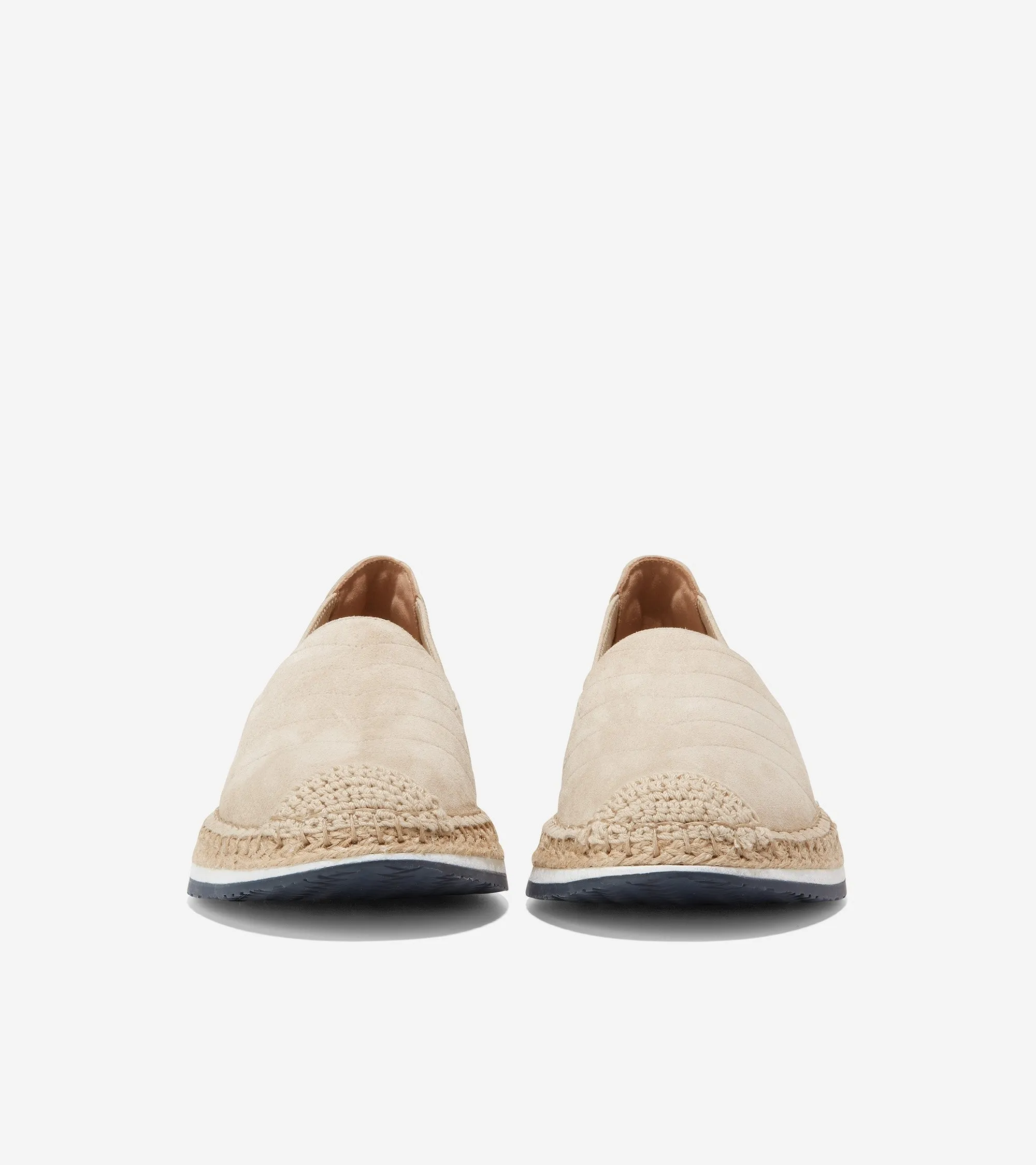 Cole Haan Cloudfeel Espadrille Sesame Suede Slip On Cap Toe Flat Loafers Shoes