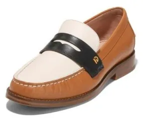 Cole Haan Lux Pinch Penny Pecan/Ivory/Black Leather Slip On Classic Loafers