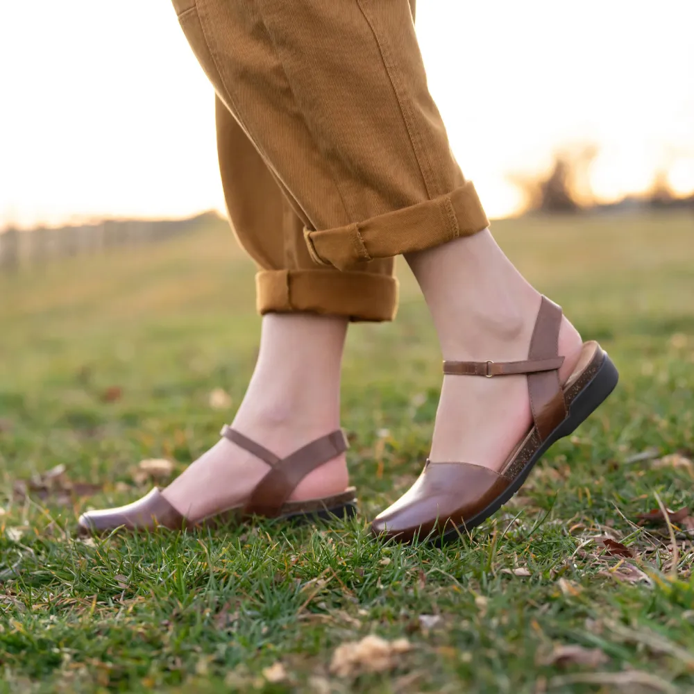 Dansko Rowan Tan Waxy Burnished Mary Jane (Women's)