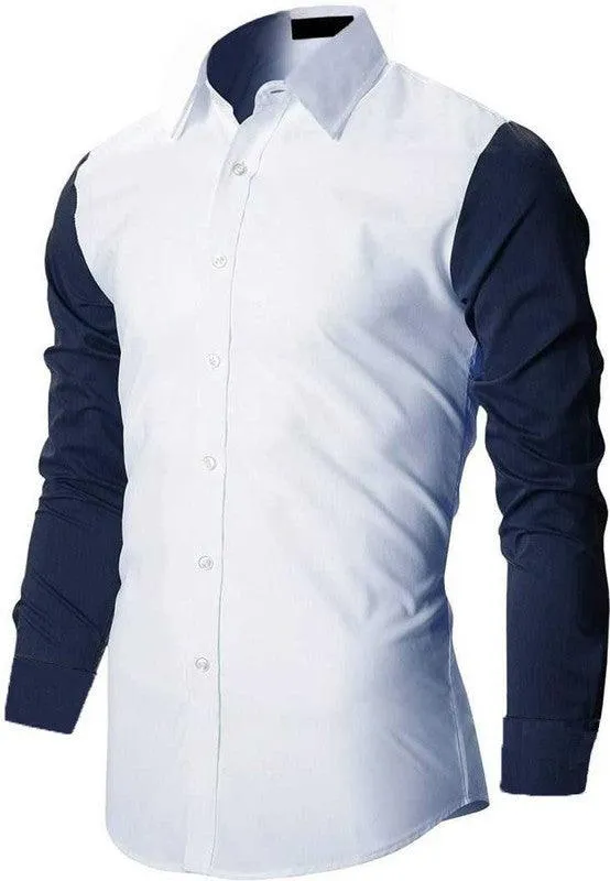 DLM color block navy shirt