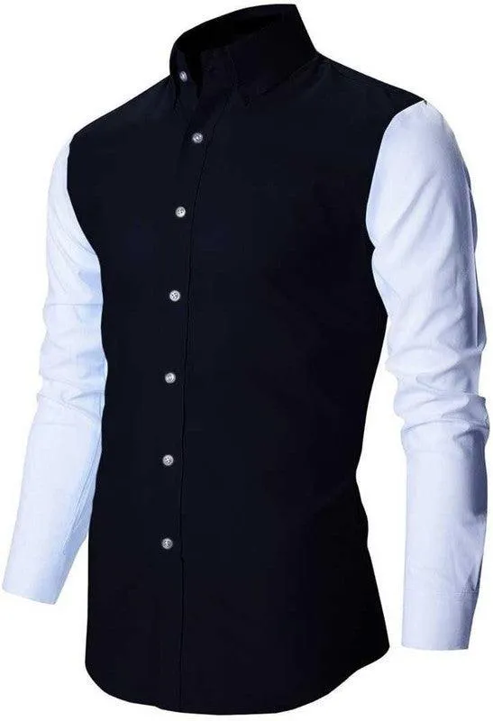 DLM color block navy shirt