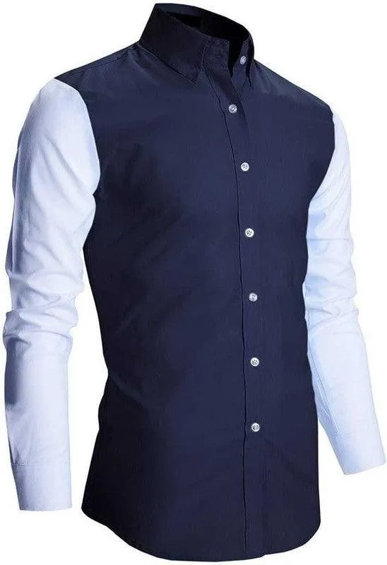 DLM color block navy shirt