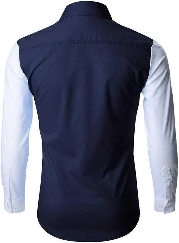 DLM color block navy shirt
