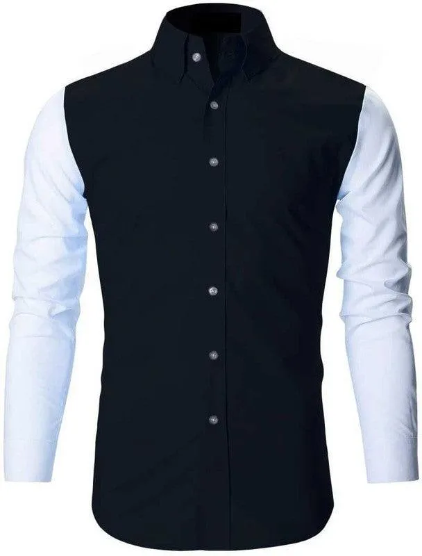 DLM color block navy shirt