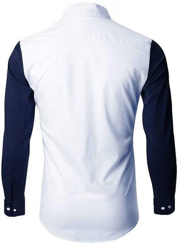 DLM color block navy shirt