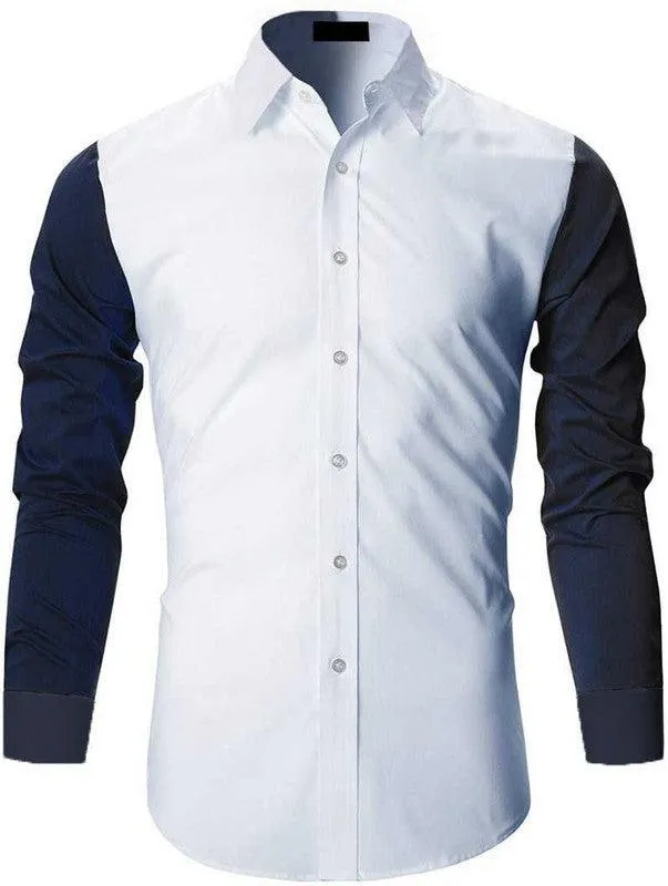 DLM color block navy shirt