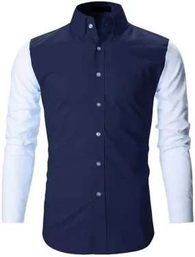 DLM color block navy shirt