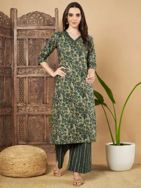 Ethnic Cotton Kurta and Palazzo Set for Women