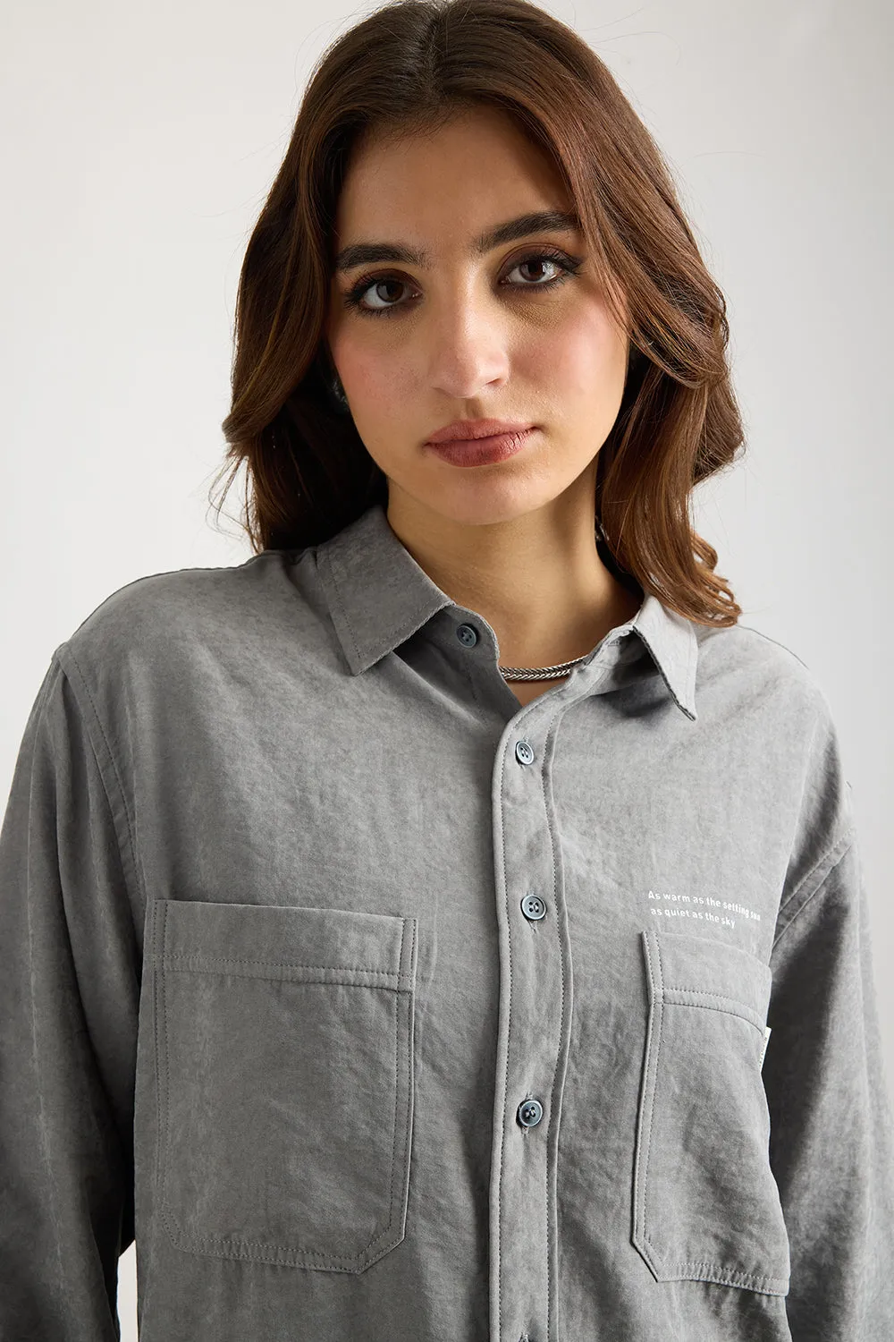 Faded Grey Effect Shirt