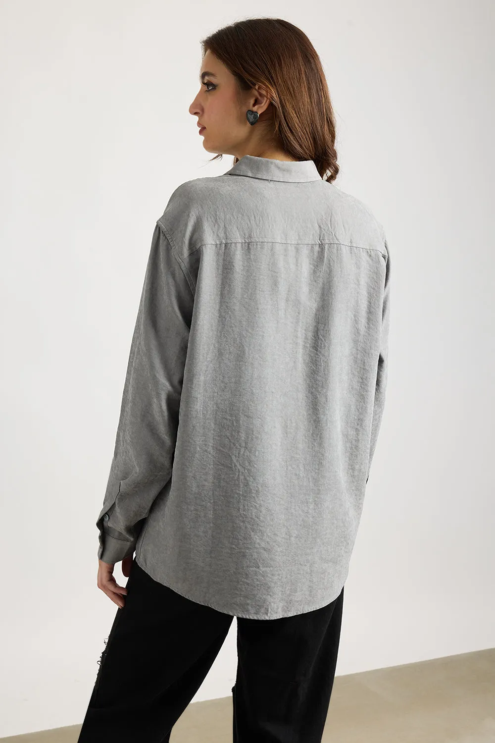 Faded Grey Effect Shirt