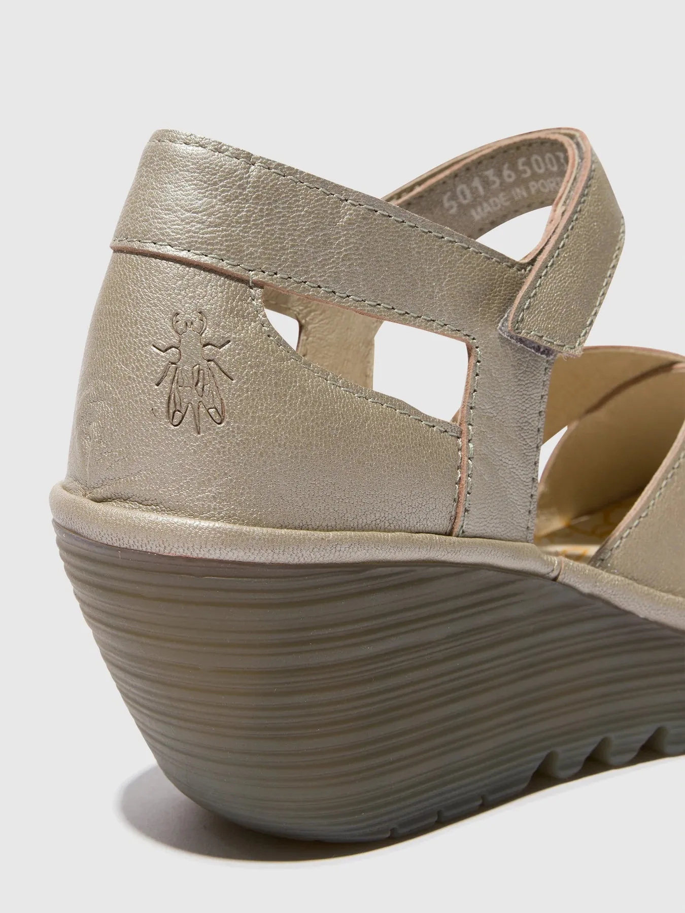 Fly London Women's YENT365FLY Leather Strap Sandals Silver