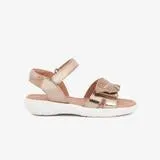Gold sandal with leaf design