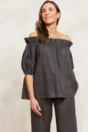 Halcyon Ruched Top - Oyster