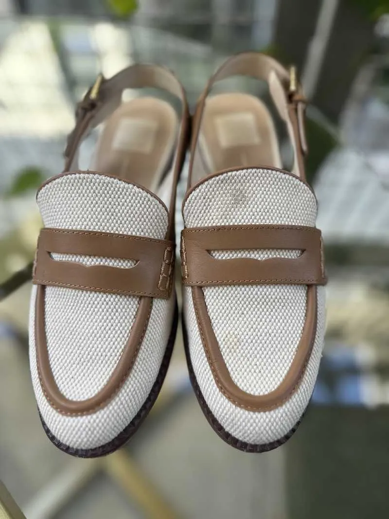 HARDI LOAFERS TAN MULTI CANVAS - re:vita