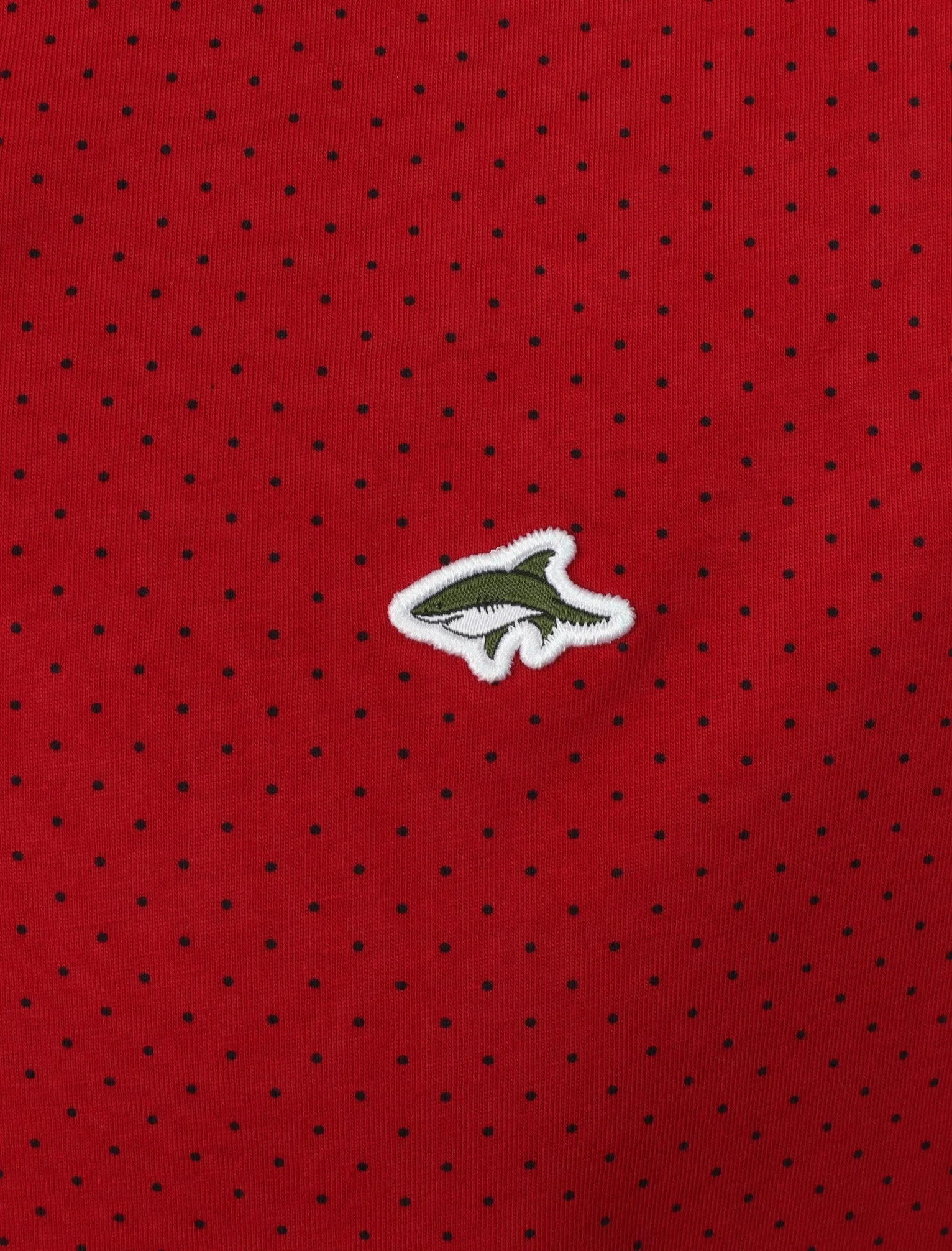 Howard Polka Dot Cotton Polo Shirt In Red - Le Shark