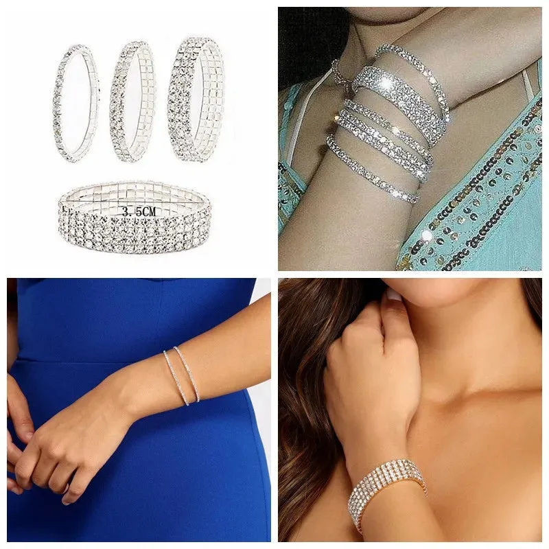 Huitan Rhinestone Anklet & Barefoot Sandals